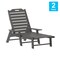 Flash Furniture Gray Adjustable Chaise Lounger with Cupholder, 2PK 2-LE-HMP-2017-414-GY-GG - alternate 7
